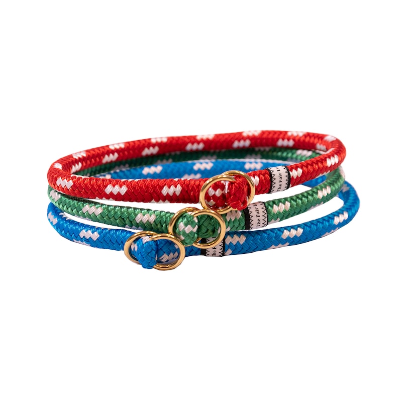Nautical Dog Collar Rope Dog Collar Handmade Fair Leads Blue Etsy