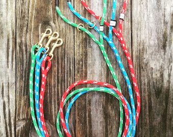 Nautical Dog Leash - Rope Dog Leash - Handmade in RI - Fair Leads "Calypso"