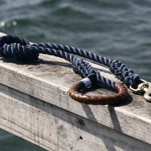 Nautical Dog Leash - Rope Dog Leash - Handmade - Fair Leads "Classic" (Navy)