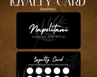 Sjabloon boetiek-klantenkaart: bewerkbaar beloningsprogramma moderetail