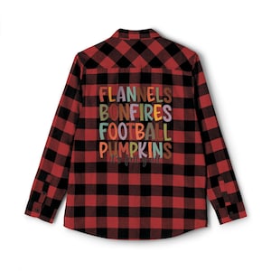 Gemütliches Unisex Flanellhemd mit saisonalem Design | Vervollkommnen Sie für Herbst, Lagerfeuer und Fußballtreffen, Herbst-Art