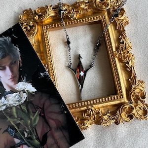 恋と深空,Love and Deepspace,Sylus gift Jewelry,Love and Deepspace Sylus Necklace, Heart Pendant Cosplay Necklace, シン、진운  accessories