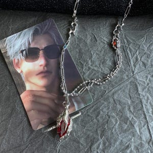 Sylus gift Jewelry,Love and Deepspace Sylus Necklace, Heart Pendant Cosplay Necklace, シン、진운 恋と深空 accessories