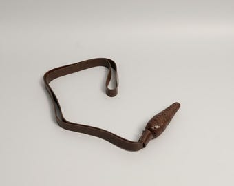 Echtleder Schwertknoten der Britischen Armee: Paradeoffizier Accessoire (Schwarz/Braun)