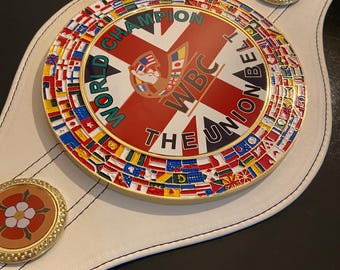 Réplica del cinturón de campeón mundial de boxeo del CMB – Cinturón de coleccionista chapado en oro