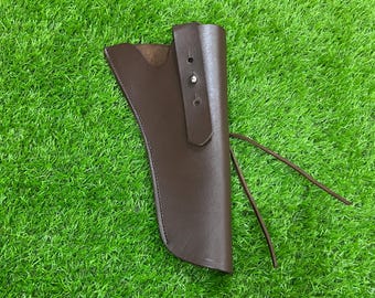 Cowboy Western Gun Holster aus echtem Vollnarbenleder Revolver Pistolentasche | Quick Draw Gürtelholster | "Handgemachte braune ""Waffenhalfter"""