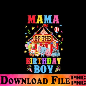 Mama des Geburtstagskindes: Zirkus Karneval Thema (Digitaler Download)