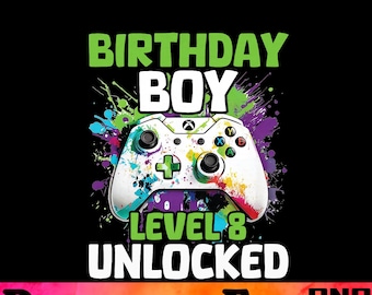 Jugador de cumpleaños de nivel 8 desbloqueado PNG (descarga digital)