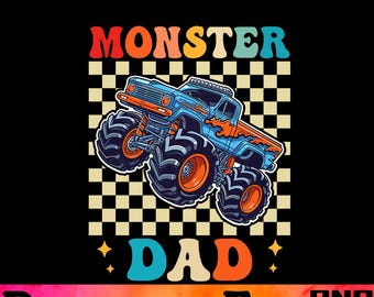 Camión monstruo para papá, cumpleaños, camión de papá, descarga de archivo PNG del Día del Padre