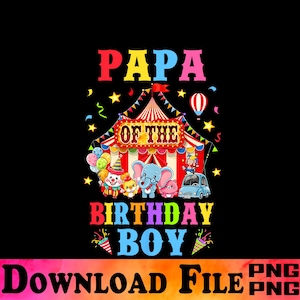 Papa des Geburtstagskindes PNG: Karneval der Familie png (Digitaler Download)