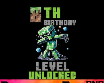 PNG de jugador desbloqueado de nivel 8, regalo de cumpleaños número 8 (descarga digital)