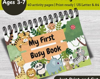 Toddler Busy Book | Preschool Activities for Homeschool and Classroom | Educational Learning Binder | Montessori Materials