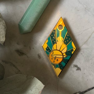 Tessera Oracle : The Bell - un talisman et une amulette en émail dur pour la divination et la divination