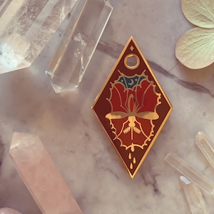 Tessera Oracle : The Mosquito - un talisman et une amulette en émail dur pour la divination et la divination