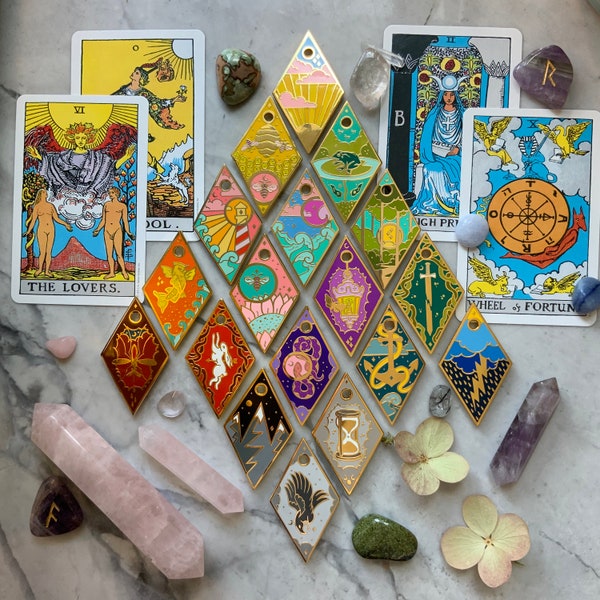 Tessera Oracle: Complete Series - 21 hard enamel talismans & amulets for divination and fortune telling