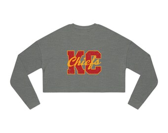 Kansas City Chiefs Cropped Sweatshirt: Women's Football Gameday Apparel
