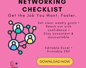 Job Seeker Networking Checklist: Weekly Career Planner (Printable PDF)