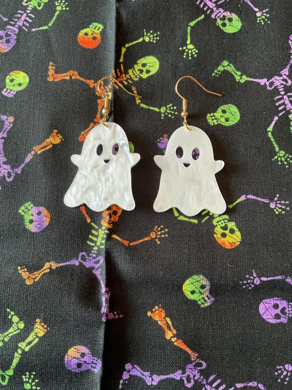 Handmade Ghost Dangle Earrings - image 2