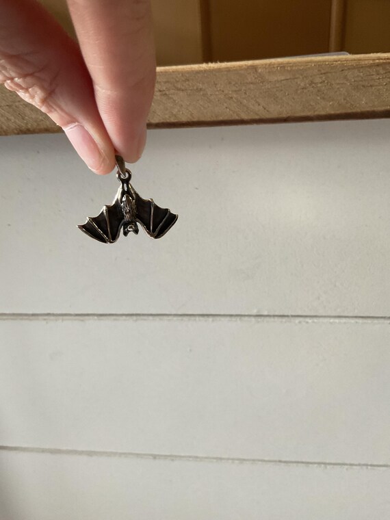 Sterling Silver Bat Pendent - image 3