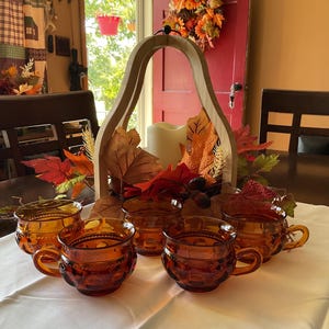 Indiana Glass Amber Snack Cup/tea/coffee cup