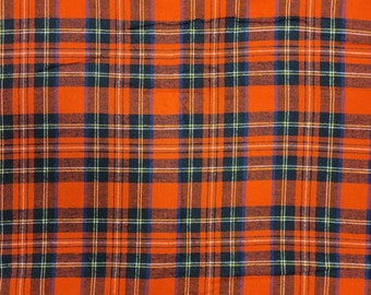 Flannel fabric red Christmas plaid BTY 60" wide