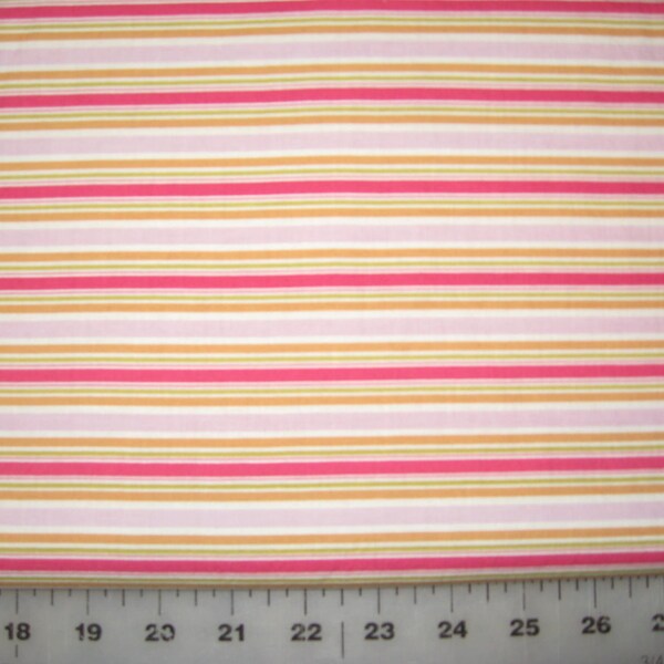 32" X 42" pink tan cream stripe - Anna Griffin Mackenzie