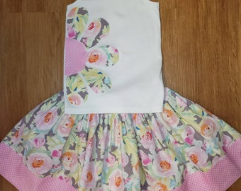 Girls Floral Skirt set. Size 8. Ready to Ship