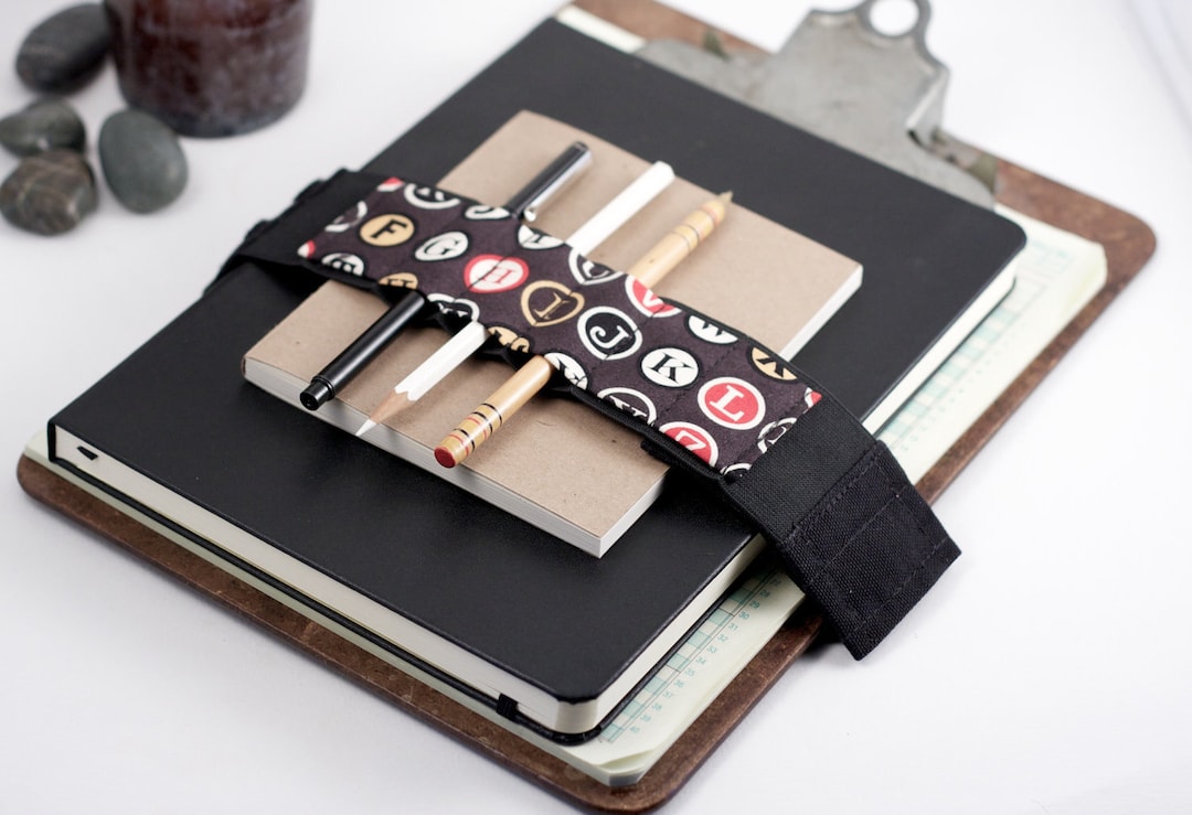 Adjustable Journal Bandolier: Cotton Canvas Pen & Pencil Holder - Etsy