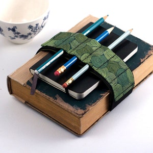 Adjustable Bandolier // Vertigreen // a better pencil case, journal pen holder, book strap, pen loop, pencil roll, pen bandolier image 2