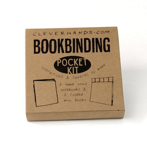 Pocket bookbinding kit - learn to make two sewn bindings,and two bonus folded mini books