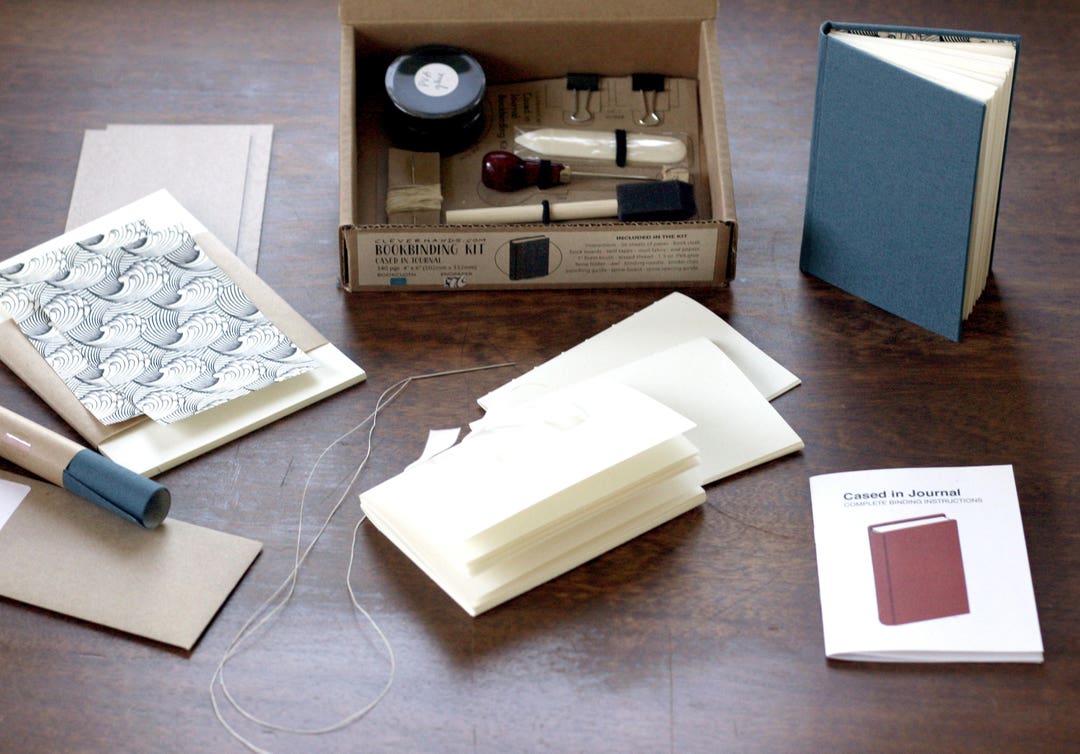 DIY Bookbinding Kit Miniature Leatherbound Books, Including Full  Instructions/templates/materials for Making TWO Books 