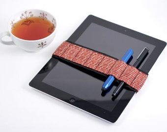 Medium Bandolier (IPAD size) // brickhouse // (a better pencil case, journal pen holder, book strap, pen loop, pencil roll, pen bandolier)