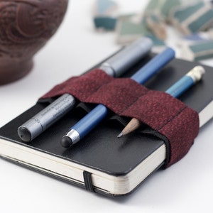 Mini Bandolier  // alt pencil roll // red speckles