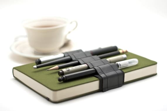 Journal Bandolier, Reclaimed Rubber Style, a Better Pencil Case, Journal  Pen Holder, Book Strap (for 11.5