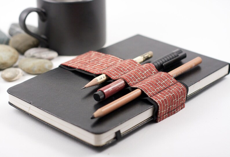 Journal Bandolier // brickhouse // a better pencil case, journal pen holder, book strap, pen loop, pencil roll, pen bandolier image 1