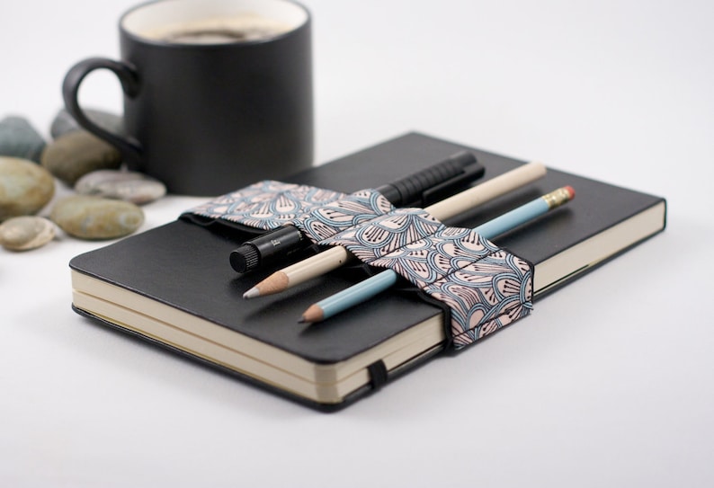 Journal Bandolier // petal // a better pencil case, journal pen holder, book strap, pen loop, pencil roll, pen bandolier image 2