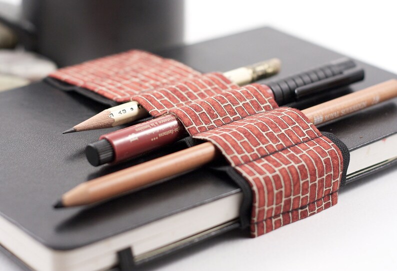 Journal Bandolier // brickhouse // a better pencil case, journal pen holder, book strap, pen loop, pencil roll, pen bandolier image 2