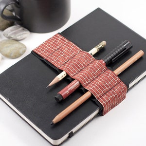 Journal Bandolier // brickhouse // a better pencil case, journal pen holder, book strap, pen loop, pencil roll, pen bandolier image 3