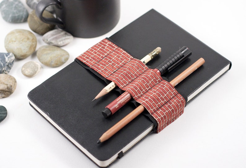 Journal Bandolier // brickhouse // a better pencil case, journal pen holder, book strap, pen loop, pencil roll, pen bandolier image 3