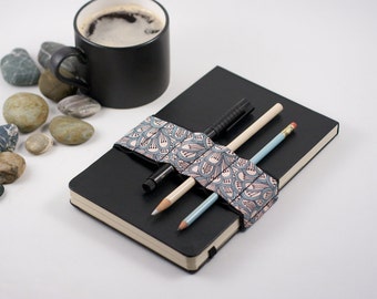 Journal Bandolier // petal // (a better pencil case, journal pen holder, book strap, pen loop, pencil roll, pen bandolier)