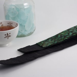 Adjustable Bandolier // batik vines // a better pencil case, journal pen holder, book strap, pen loop, pencil roll, pen bandolier image 4