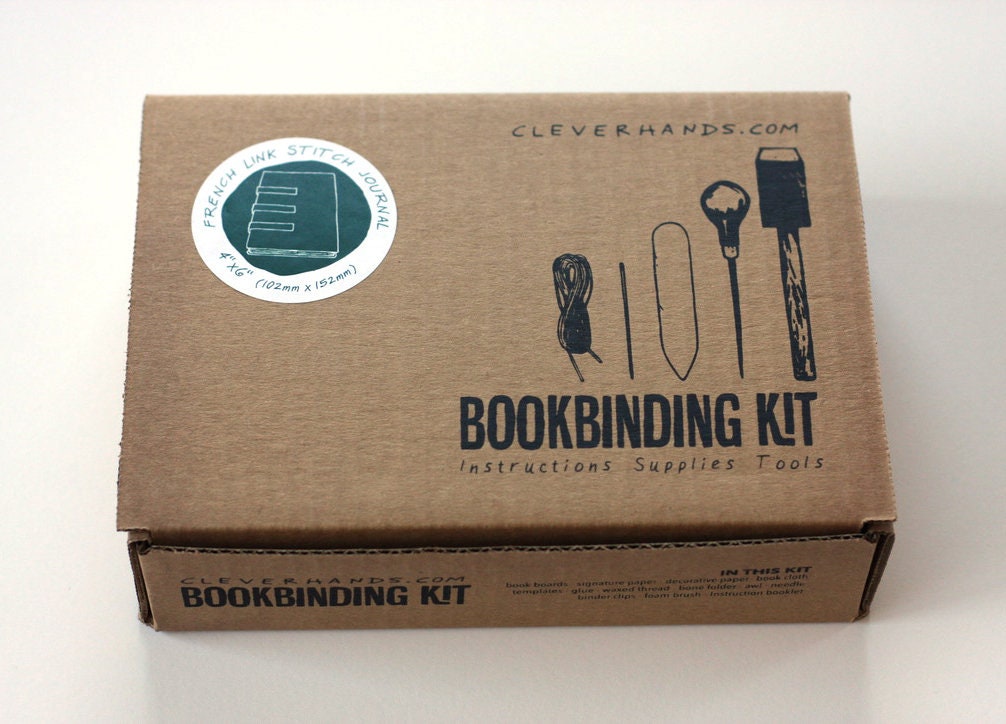 Bookbinding Kit Complete French Link Stitch Bookbinding Kit With Tools,  Supplies and Instruction Book 