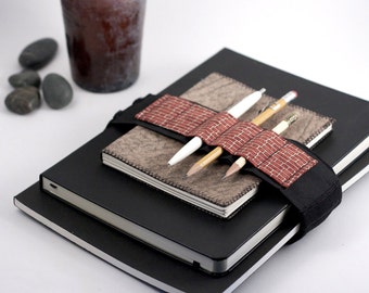 Adjustable Bandolier // brickhouse // (a better pencil case, journal pen holder, book strap, pen loop, pencil roll, pen bandolier)