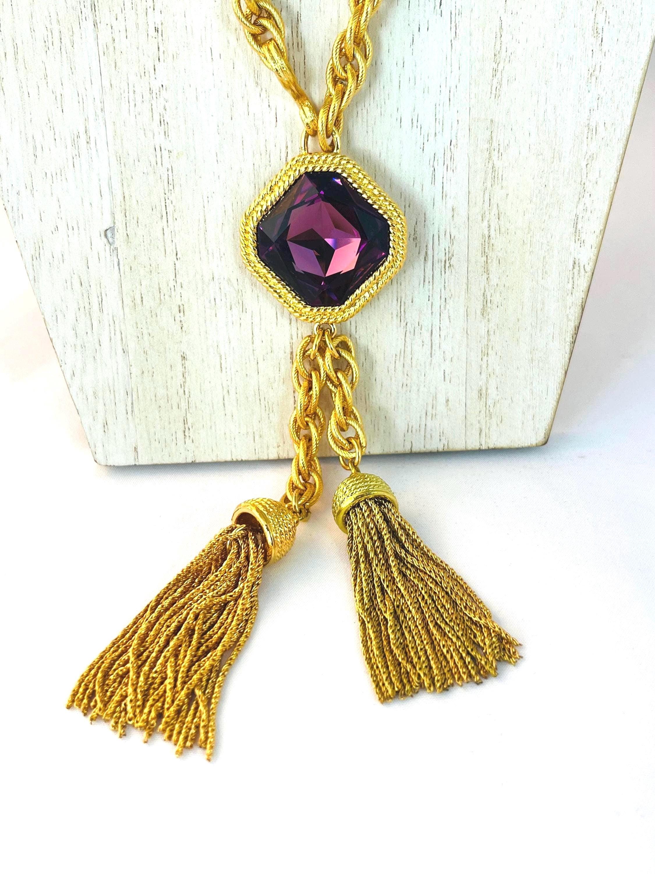 Vintage Napier Crystal Necklace - Etsy