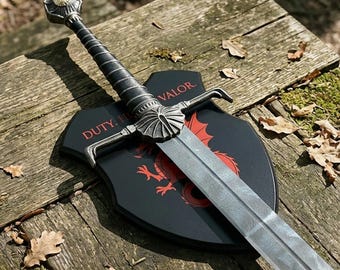 Spada del Drago del Conquistatore Aegon Targaryen – 107 cm, stile valyriano – Regalo da collezione per i fan di Game of Thrones