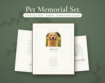 Stampa commemorativa per animali domestici, targa commemorativa con foto di cane o gatto, biglietto di condoglianze per la perdita di un animale domestico e poesia originale, regalo in ricordo di un animale domestico
