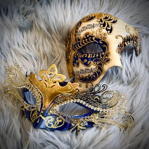Masquera -Masken für Männer - Elegante halbe Gesichtsmaske, venezianischer Stil, Plastik, in Schwarz, Weiß, Gold Silber erhältlich