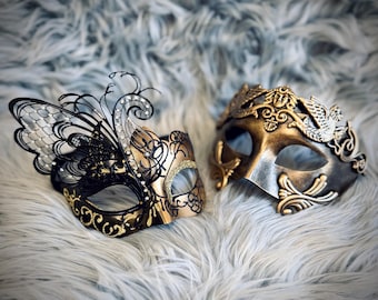 Gold Men's or Women Masquerade Party Masks , Women Venetian Mask , Men's Eye mask For Halloween , Wedding Ball Costume , Mardi Gras