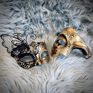 Gold Men's or Women Masquerade Party Masks , Women Venetian Mask , Men's Eye mask For Halloween , Wedding Ball Costume , Mardi Gras