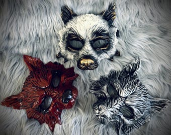 Wolf Masquerade Party Mask , Steampunk Devil Scary Masks For Halloween , Wedding Costume